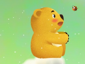 芒果熊插画——《小蜜蜂》