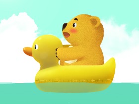 芒果熊插画——《小黄鸭》