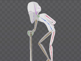骨骼动画：体块老人