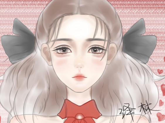 原創 插畫女生立體視覺  