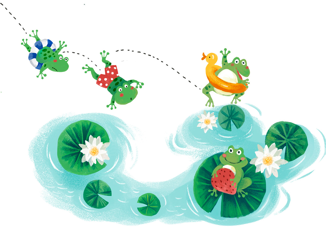 池塘里的青蛙,池塘里的青蛙简笔画,池塘边的青蛙(第2页)_大山谷图库